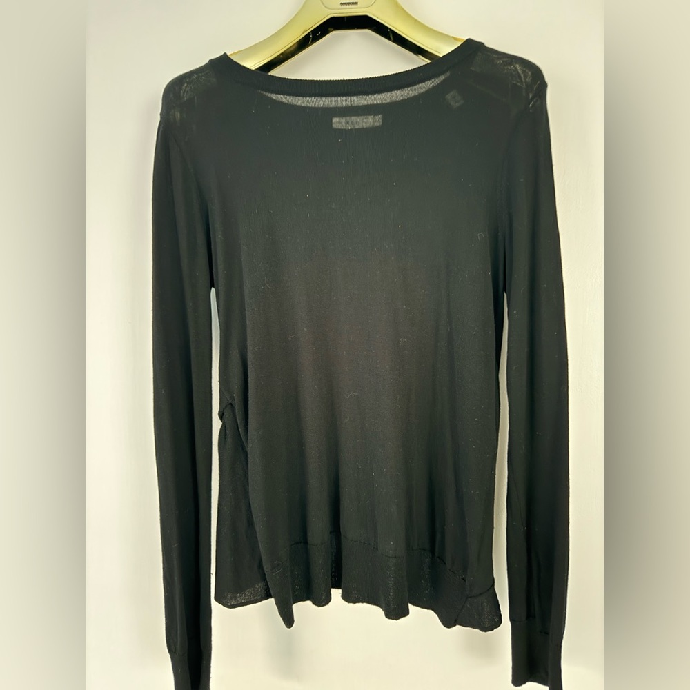 A.L.C. Black Elegant Black Long Sleeve Wool Sweater, Size S